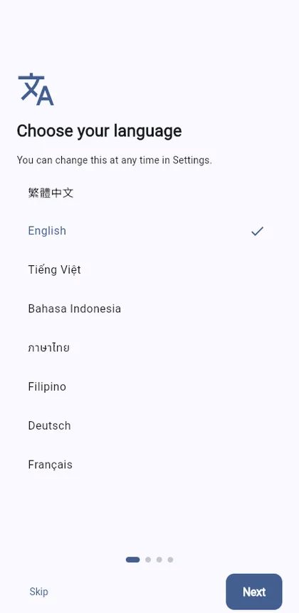 Choose your language